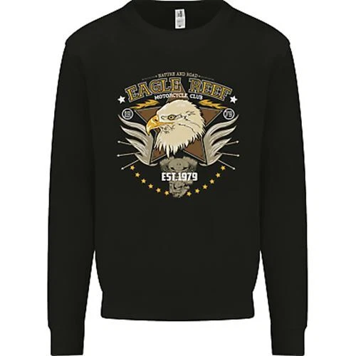 Eagle Reef Felpa Maglione Moto Moto Biker Bambini