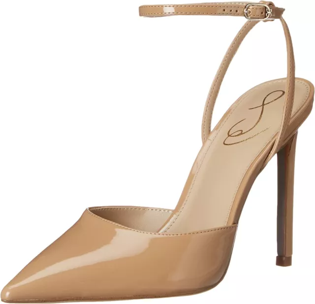 Sam Edelman Avril Golden Sand Pointy Toe Stiletto Heel Ankle Strap Fashion Pumps