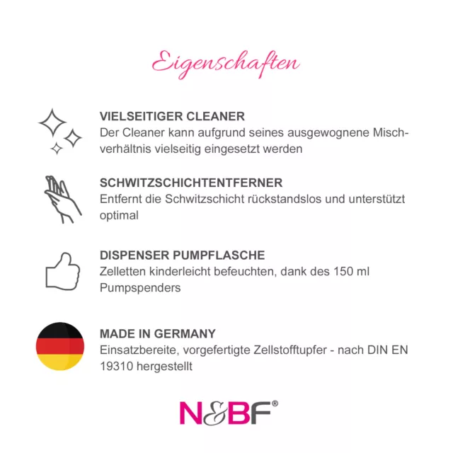 Nagelcleaner Spar Set | 1000ml Cleaner klar | Zelletten Tupfer + Dispenser bunt 3