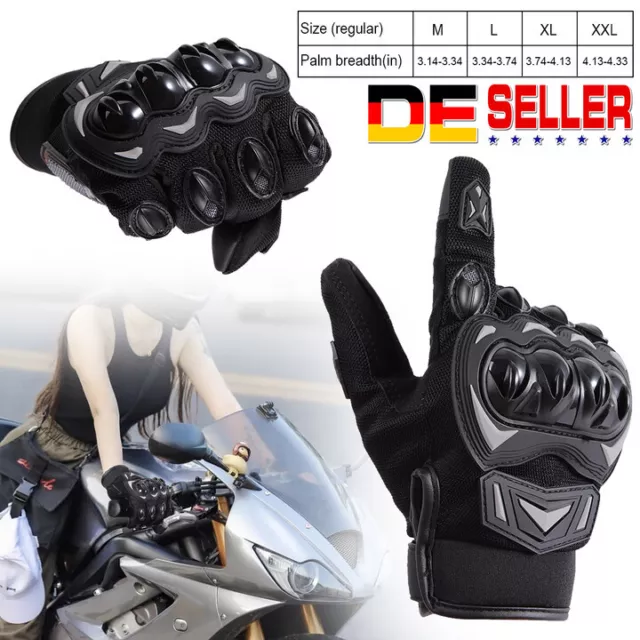 Motorradhandschuhe Herren Motorrad Handschuhe mit Knöchelprotektor Touchscreen