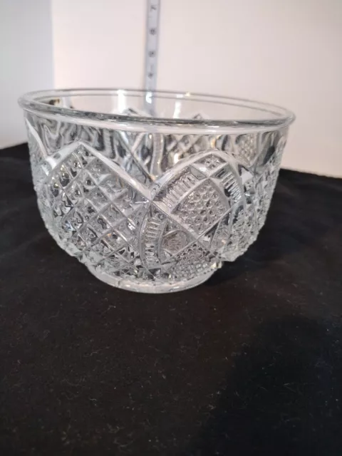American Brilliant Cut Glass, Unique Vintage Serving Bowl. 2