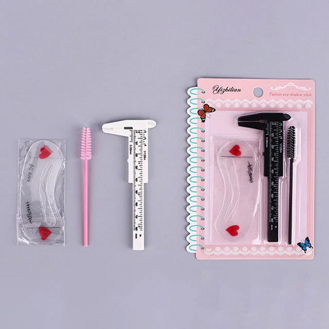 3 pz strumento trucco righello pinza tatuaggio pinza per sopracciglia in plastica Vernier*