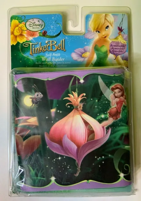 Disney Fairies TinkerBell Self-Stick Wall Border 5”x15’ New Sealed Removable