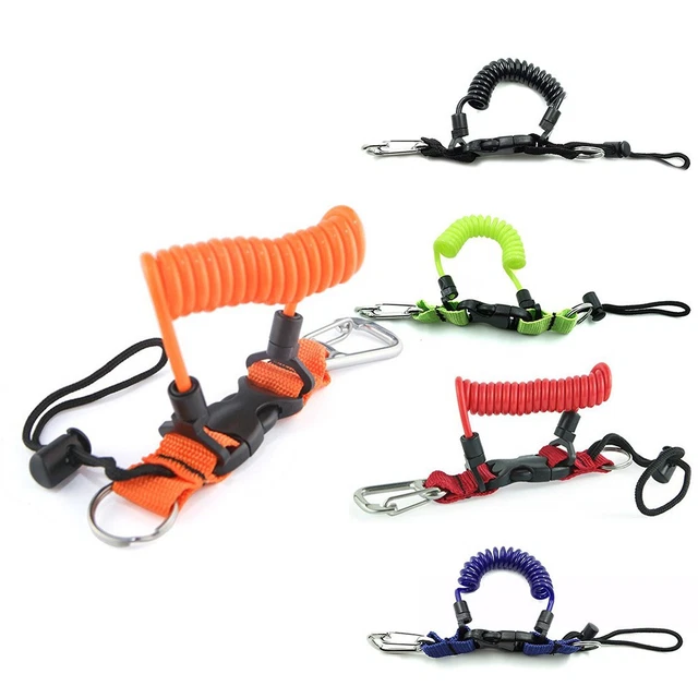 Cordon Enrouleur Automatique Anti-perte En Acier Inox - 120cm, Ressort Télescopique, Pour Pêche Et Sécurité