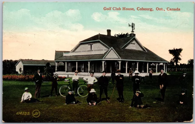 Postcard Cobourg Ontario c1922 Golf Club House RPO Cancel