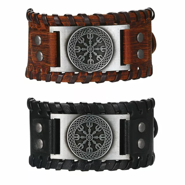 Viking Norse Vegvisir Nordic Bracelet Compass Bangle Celtic Pagan Amulet Jewelry