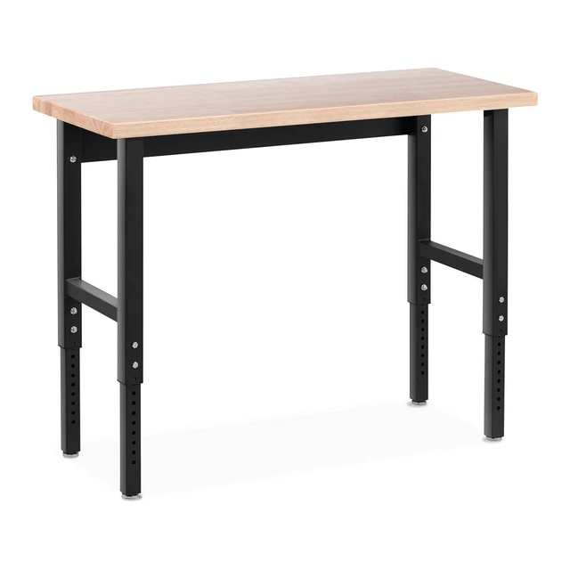 Établi D'Atelier Professionnel Réglable En Hauteur 122 x 51 x 72-106 cm ≤ 680kg