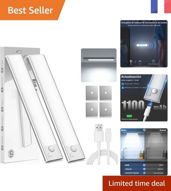 EZVALO Lampe de Cuisine sous Armoire 62 LED avec Détecteur de