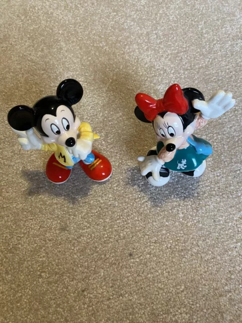 Vtg Disney Varsity Sweater Mickey & Poodle Skirt Minnie Mouse Figures 1987 Japan