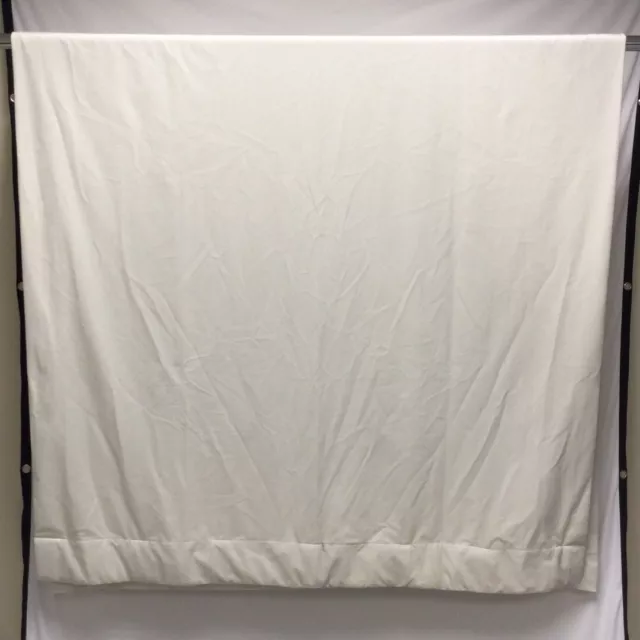 Exclusive Fabrics & Furnishings White Plush Velvet Curtain Size 50 x 96" Used