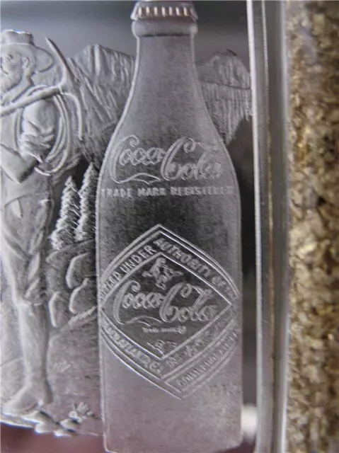 1-Oz..silver .999 Denver Coca Cola 75Th Anniversary Bar Ingot Mint # + Gold