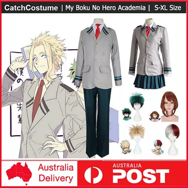 Anime My Boku no Hero Academia Cosplay Costume School Uniform Midoriya Shoto Wig