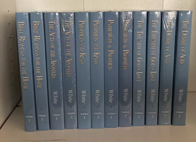 Lot of 12 ELLEN G WHITE Complete 12 Vol Series Adventist Bible Readings Prophets