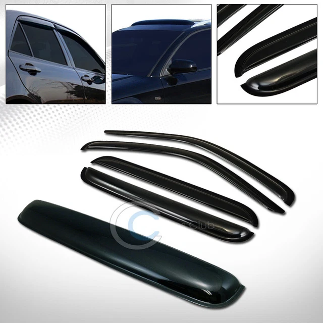 FOR 0207 LIBERTY KJ Smoke Curvy Style Shade Window Visors w/38.6