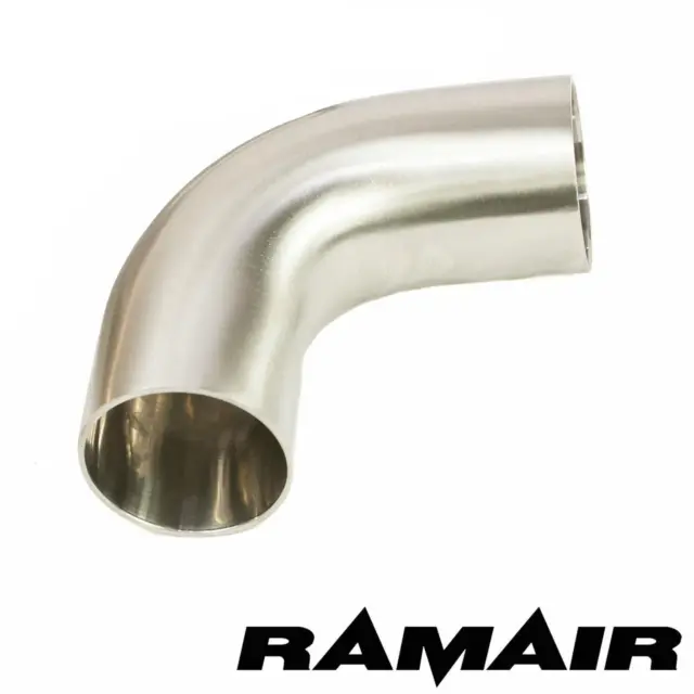 2.5" Inch 63mm 90 Degree Mandrel 15D 304 Stainless Steel Exhaust Bend - Manifold