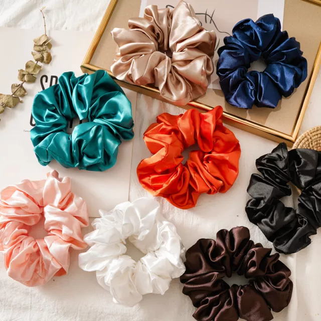 Oversize Large Scrunchies Silk Satin Elastic Hair Hair Bands Rope Tie Ponytail