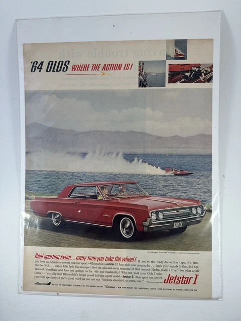Vintage 1964 Oldsmobile Automobile Motor Car Ephemera 1960s Print Ad