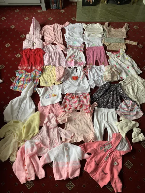 Baby girl clothes bundle 0-3 3-6 6-12 months 45 items