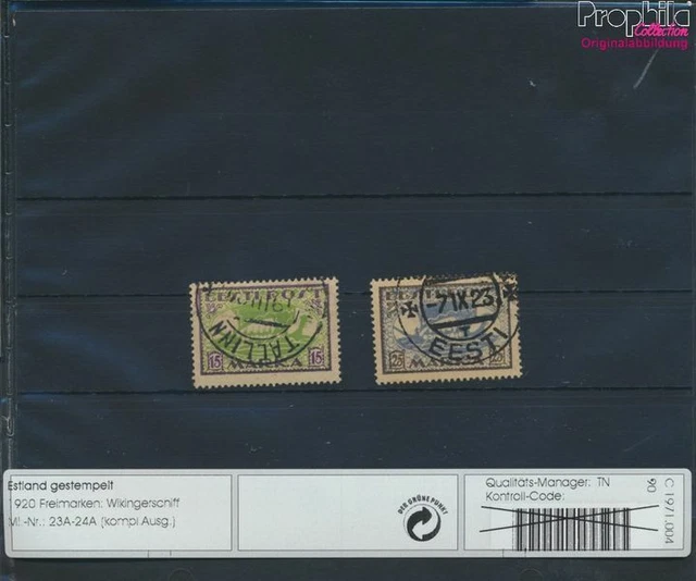 Briefmarken Estland 1920 Mi 23A-24A (kompl.Ausg.) gestempelt Schiffe, Boot(92661