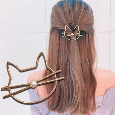 Hot! Hollow Cat Hair Clip Barrettes Girls Lovely Hair Accessary Jewelry Gift'AP
