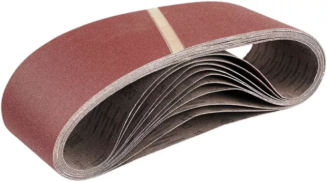 5-50 Stück Gewebe Schleifbänder 100 x 610 mm Schleifpapier Schleifband Fur AEG