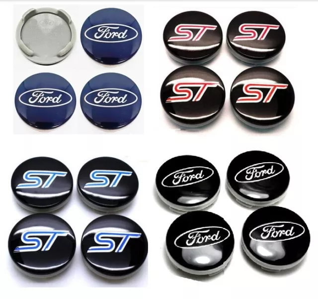 4x Ford And ST Alloy Wheel Hub Centre Caps Set Of 4 Centre Cap Brand New 54mm