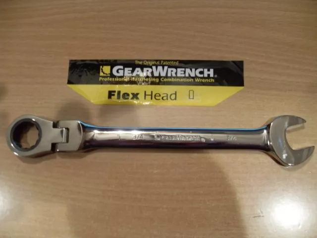 New Gearwrench Flex Head Sae / Metric Ratcheting Combination Wrench~Choose Size