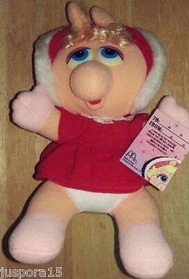 McDonald's Jim Henson's Baby Miss Piggy 1988 Plush Original Hang Tag Vintage