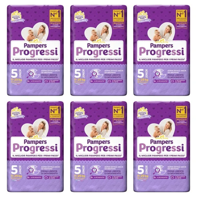 Pampers Progressi Primi Giorni, 56 Pannolini Taglia 1 (2-5 kg) e 120  Pannolini Taglia 2 (3-6 kg) : : Prima infanzia