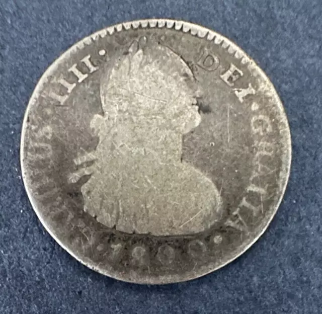 1800 Ng M Guatemala Silver Real Coin -- Carlous IIII-- Ships Free
