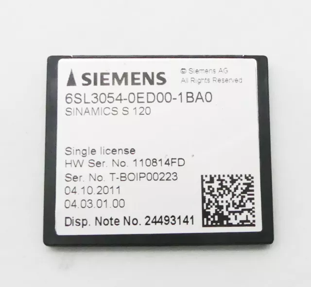 Siemens Sinamics 120 6SL3054-0ED00-1BA0 6SL3 054-0ED00-1BA0 Compact flash -used-