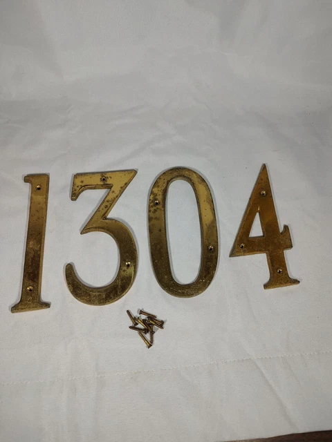Lot 4 Vintage 6" Solid Brass Door House Address St Number Mailbox No. 1 4 0 3