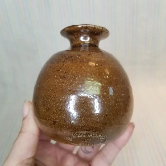 Bendigo Pottery Vintage 1980s Bud Vase Australian Stoneware Handmade KT Epsom 2