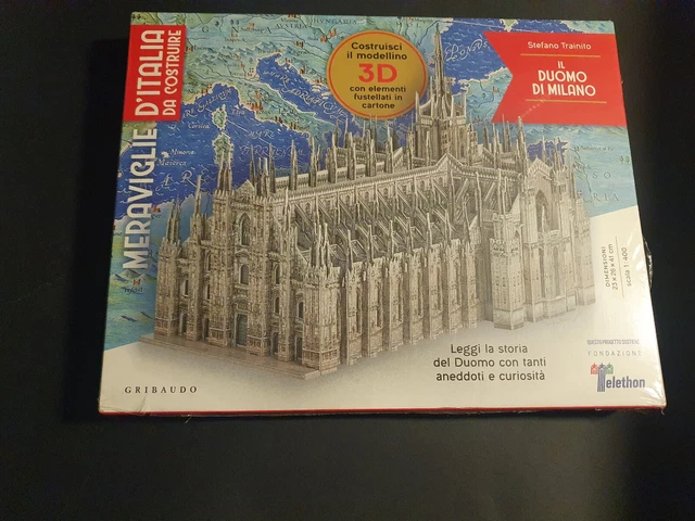 Duomo Di Milano 3D In Scala 1:290 Con Interni Dettagliati - Modello Cubicfun, Montato In Vetrina