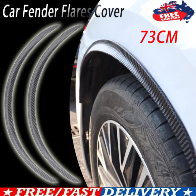 Universal Carbon Fiber Car Truck Wheel Fender Flares Eyebrow Arches Protector 2X