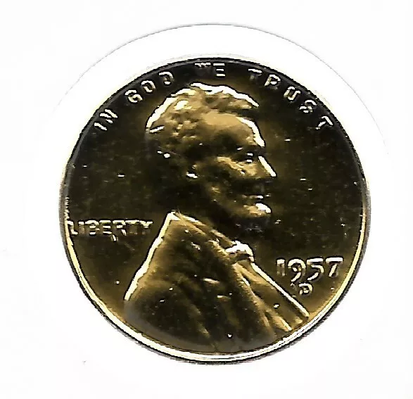 1957 US Liberty Lincoln Wheat Gold Cent Penny Collectible Collection Coin LOT:51