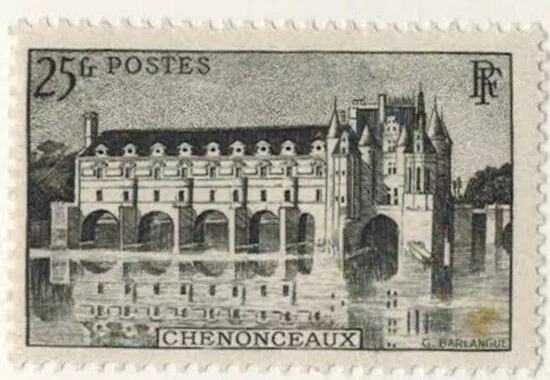 1944-Timbre France Neuf**Château de Chenonceaux-25F-Stamp-Yv.611