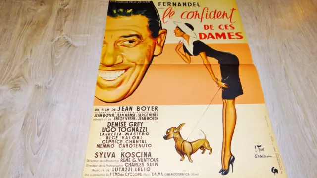fernandel  LE CONFIDENT DE CES DAMES !  affiche cinema 1959