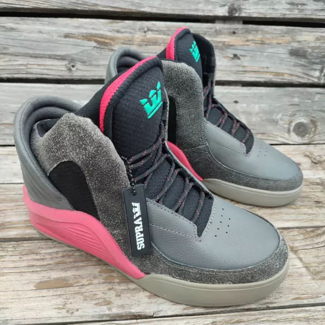 Basket montante Supra Spectre Chimera Lil Wayne Grey teal pink sizes us 7 to 14