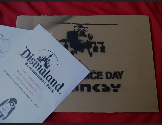 Banksy signed dismaland artwork - Art / num 80-150