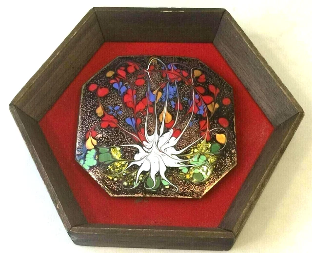 VINTAGE JEWISH ISRAELI Enamel Art Judaica Jerusalem Israel Judaism