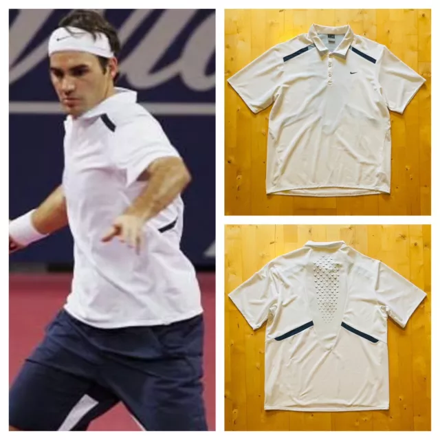 Nike Roger Federer RF 2006 Basel Sphere React Men's Tennis Polo Shirt XL