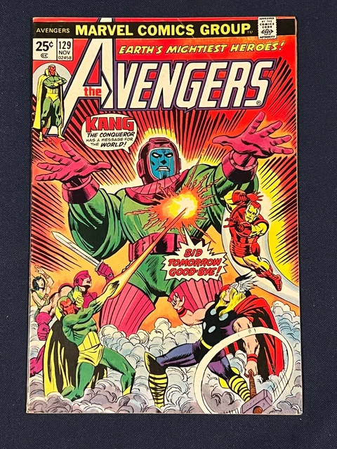 AVENGERS #129 1974 KANG the CONQUEROR cover & app 1st Amenhotep KEY VF!!