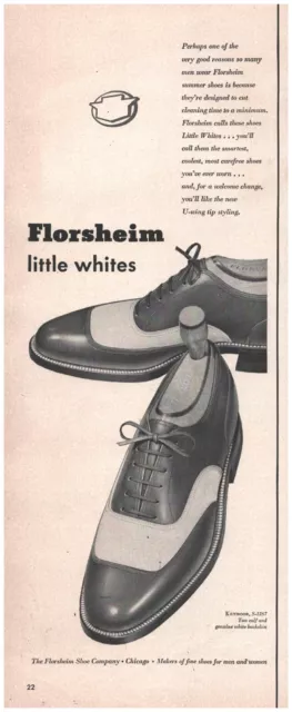 1951 Florsheim Shoes Vintage Original Magazine Print Ad