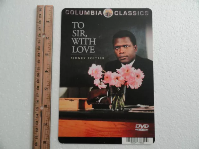 To Sir, With Love - Blockbuster Video Shelf Backer Card 5.5"X8" *No Movie