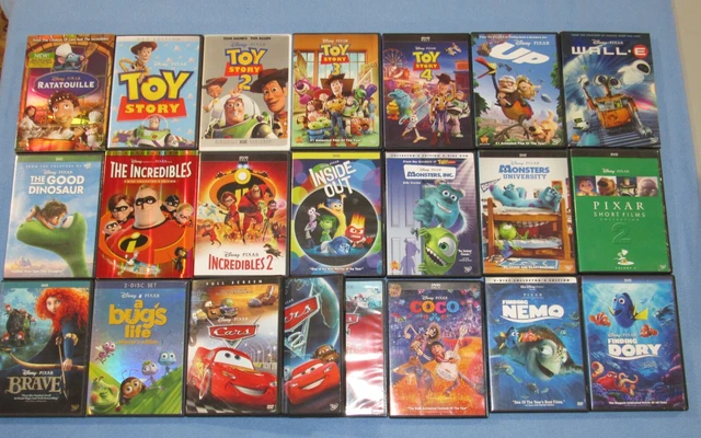 22 DVD LOT: DISNEY PIXAR Collection (20 of 28 Pixar Film Features + 2