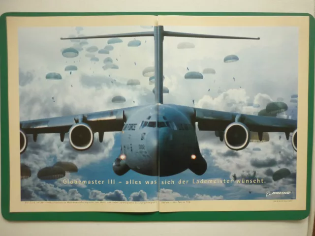 11/1997 Pub Boeing C-17 Globemaster Iii Paratroopers Parachutistes German Ad