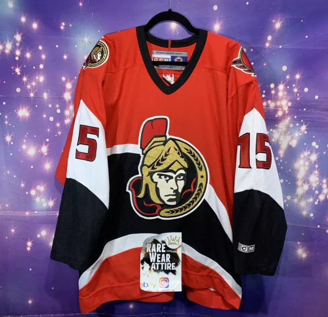 Vintage Ottawa Senators Jersey Heatley #15 CCM NHL Hockey Men’s Size XL  Sports