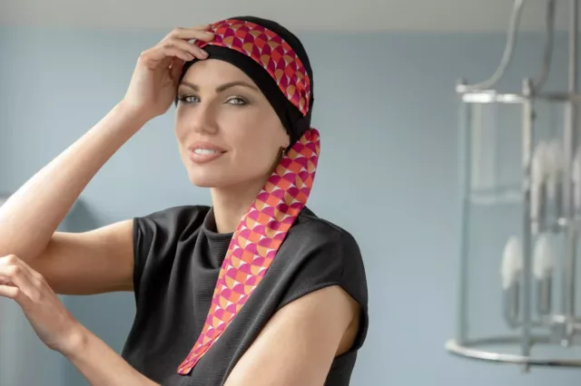 Yanna Bamboo Black Golden Allure Turban Headscarf