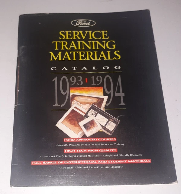 19931994 FORD SERVICE Training Materials Catalog Ford Approved Courses
